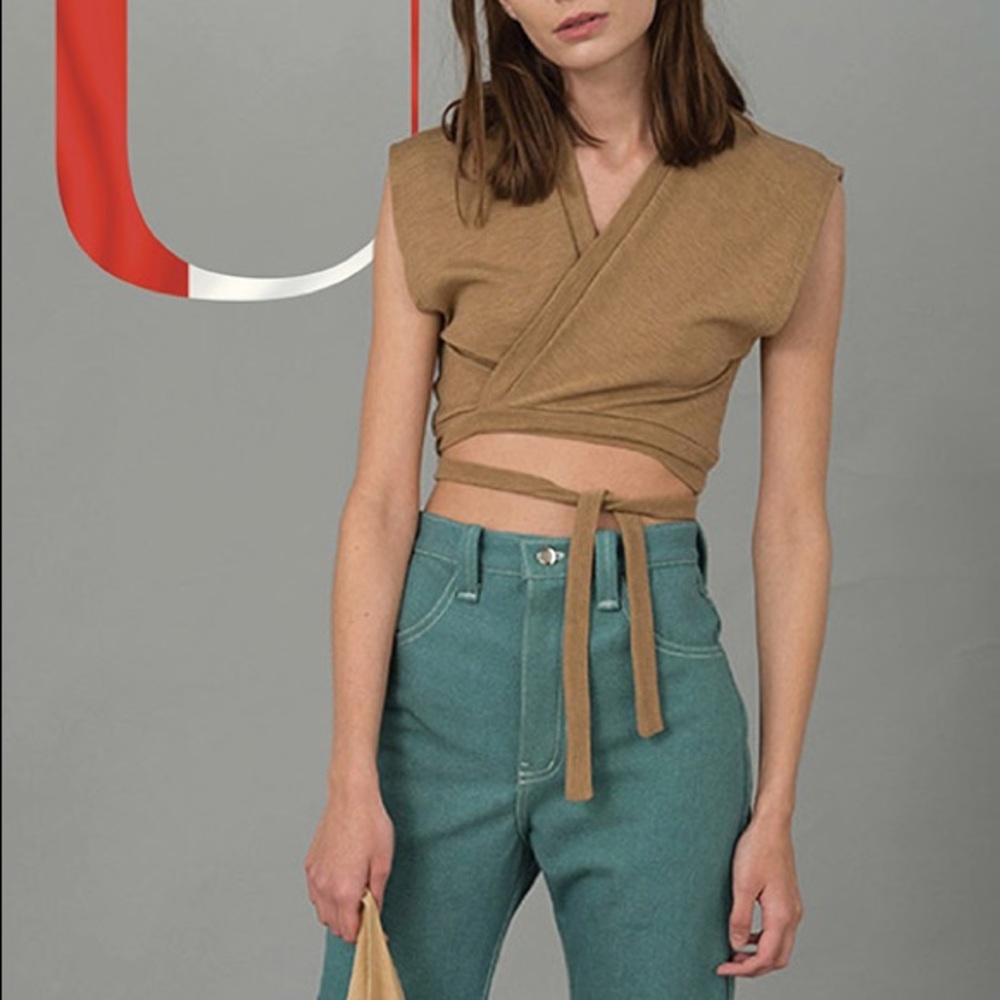 Urbanovitch cropped wrap top - new with tags